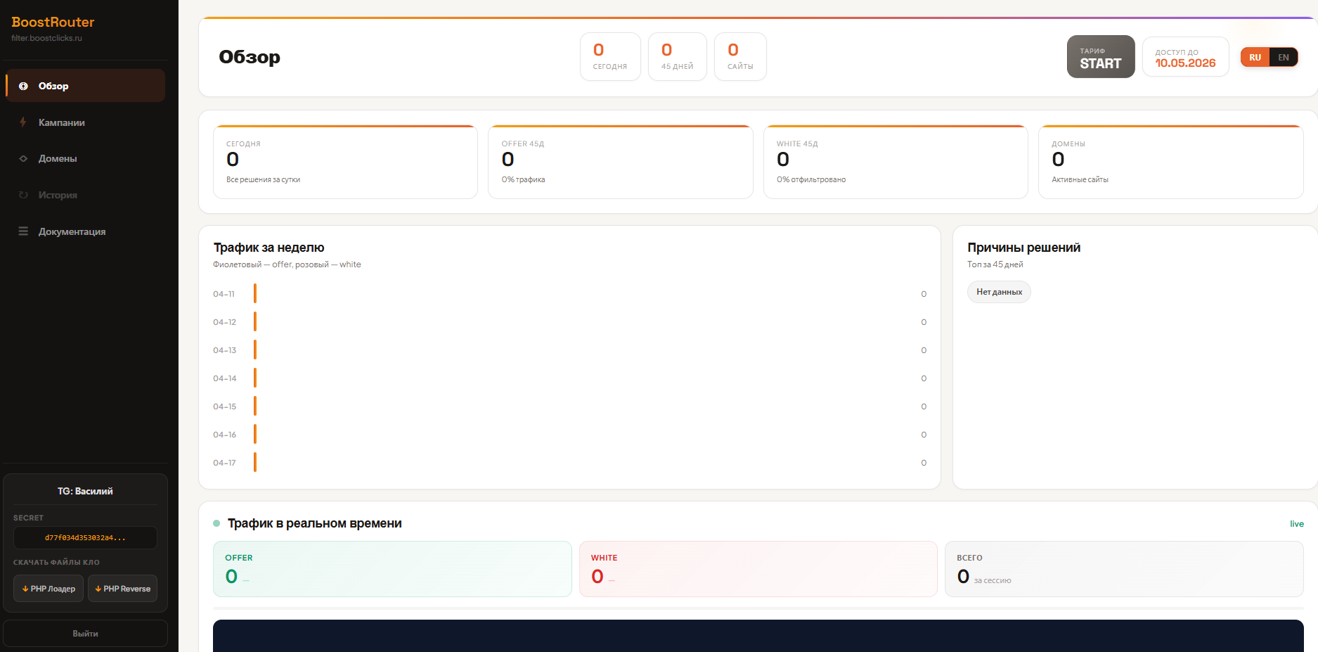Клоака для рекламы klo-boostclicks.online