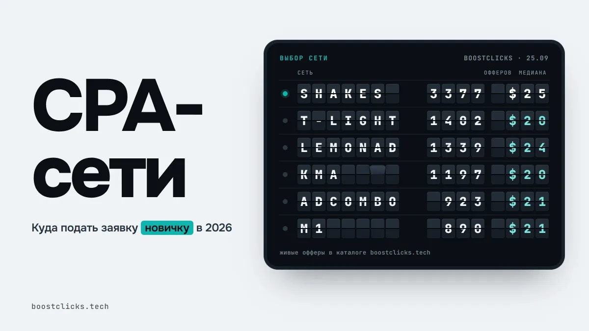 CPA-сети для новичков: что это и список 10 сетей на 2026