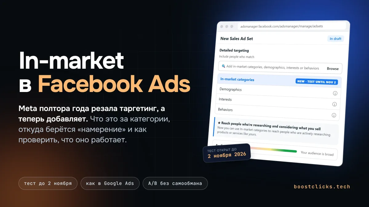 In-market categories в Facebook Ads: что это и как тестировать In-market categories в Facebook Ads: что это и как тестировать
