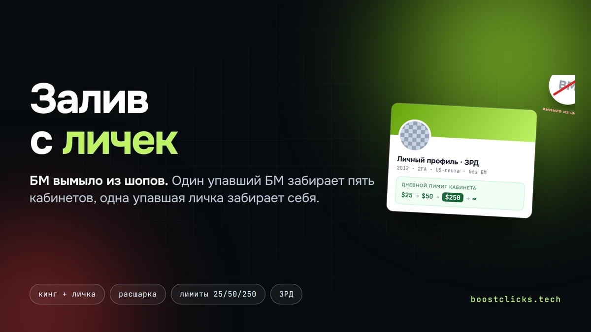 Залив с личек в Facebook: схема без БМ, лимиты и цены